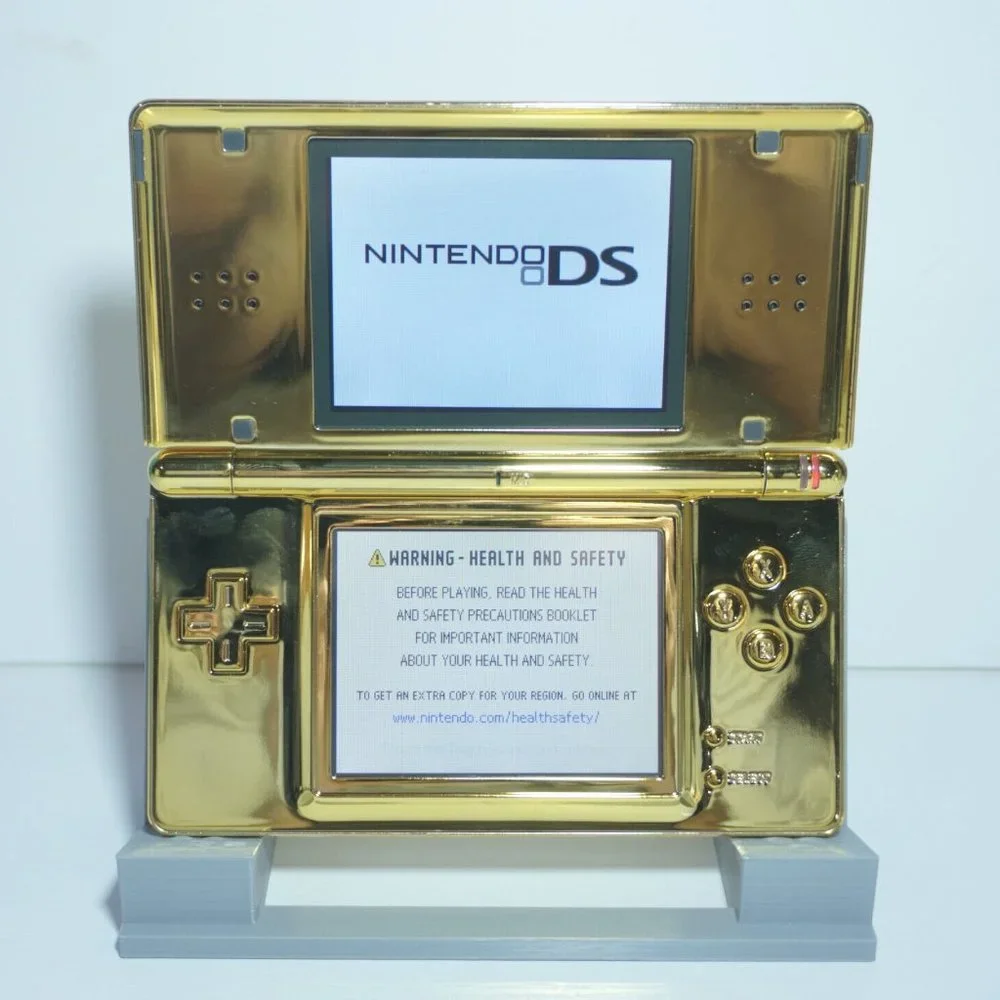 Nintendo DS Lite Shiny Glossy Metallic 24K Gold Handheld Game System w/ Charger